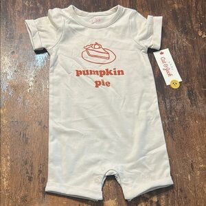 Cat & Jack Cream and Orange Bodysuit One Piece